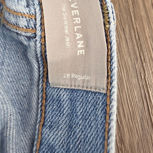 Everlane The Summer Jean Light Wash Distressed‎ Denim Womens Size 28 Regular - Picture 3 of 11